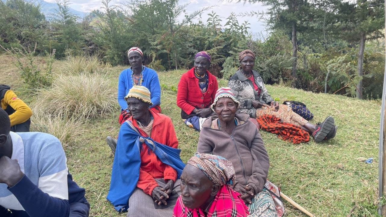 Community members taking part in restoration work